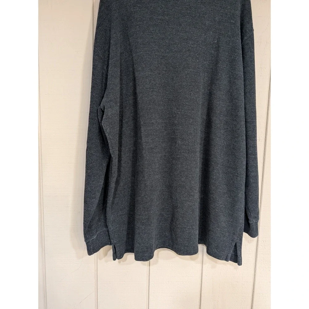 Polo Ralph Lauren‎ Charcoal Quarter Zip Cotton Pullover Men's 2XLT